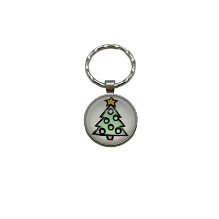 keychain silverplated christmas tree1